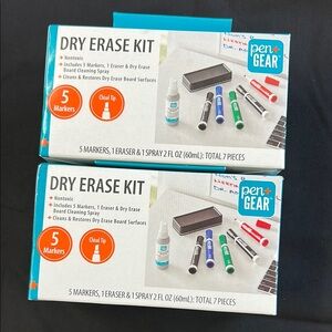 Pen + Gear Dry Erase Kit with Markers and Spray